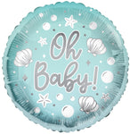 Oh Baby! Blue  18″ Foil Balloon by Convergram from Instaballoons