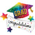 Ombre Grad Hat Diploma 35″ Foil Balloon by Betallic from Instaballoons