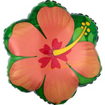 Orange Hibiscus 18″ Foil Balloon by Anagram from Instaballoons