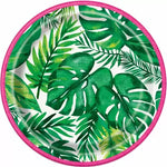 Palm Tropical Luau Round Plates 7″ by Unique from Instaballoons