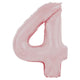 Baby Pink Number 4 34″ Balloon
