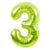 Party America Mylar & Foil Green Number 3 Metallic 34″ Balloon
