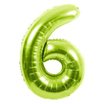 Party America Mylar & Foil Green Number 6 Metallic 34″ Balloon