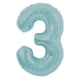 Light Blue Number 3 34″ Balloon