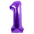 Party America Mylar & Foil Purple Number 1 Metallic 34″ Balloon
