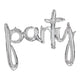 Party Silver Script Phrase 39″ Balloon