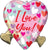 Pastel I Love You Shape 19″ Foil Balloon by Anagram from Instaballoons