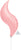 Pastel Pink Curve (requires heat-sealing) 19″ Foil Balloons by Anagram from Instaballoons