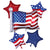 Patriotic American Flag Foil Balloon by Anagram from Instaballoons