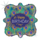 Peacock Happy Birthday Hololographic 18″ Balloon