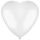 Pearl White Heart 12″ Latex Balloons (6 count)