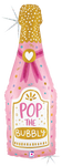 Pink Champagne Bottle 37″ Foil Balloon by Betallic from Instaballoons