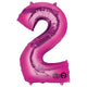 Pink Number 2 34″ Balloon