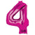 Pink Number 4 34″ Foil Balloon by Anagram from Instaballoons