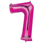 Pink Number 7 34″ Foil Balloon by Anagram from Instaballoons