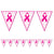 Pink Ribbon Pennant Banner by Beistle from Instaballoons