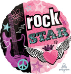 Pink Rock Star 18″ Foil Balloon by Anagram from Instaballoons