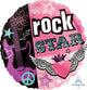 Pink Rock Star 18″ Balloon