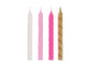 Pink White Gold Candles (24 count)