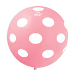 Pink with White Polka Dots 31″ Latex Balloon by Gemar from Instaballoons