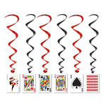 Playing Card Whirls Decorations by Beistle from Instaballoons