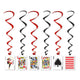 Playing Card Whirls Decorations