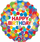 Primary Rainbow Birthday 28″ Balloon
