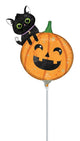 Pumpkin with Cat (requires heat-sealing) 14″ Balloon