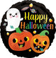 Happy Halloween Ghost Pumpkins 18" Balloon
