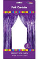 Purple Fringe Metallic Foil Curtain