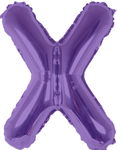 Purple Letter X 16″ Foil Balloon by Party America from Instaballoons