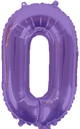 Purple Number 0 16″ Balloon