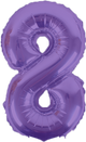 Purple Number 8 16″ Balloon