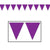 Purple Pennant Banner by Beistle from Instaballoons