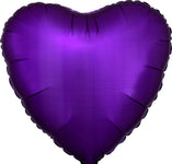 Purple Satin Luxe Heart 19″ Foil Balloon by Anagram from Instaballoons
