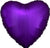 Purple Satin Luxe Heart 19″ Foil Balloon by Anagram from Instaballoons