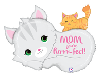 Purrr-fect Mom Cat 35″ Foil Balloon by Betallic from Instaballoons