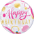 Qualatex Birthday Pink & Gold Dots 22″ Bubble Balloon