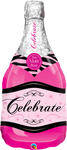 Qualatex Celebrate Pink Bubbly Wine Bottle 39″ Balloon