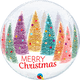 Globo de burbujas de 22″ con árboles de Navidad y copos de nieve