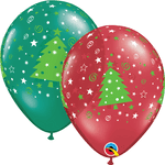 Christmas Trees Stars & Swirls 11″ Latex Balloons (50)