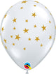 Clear with Gold Stars 11″ Latex Balloons (50 Count)