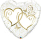 Entwined Hearts Gold 36″ Balloon