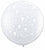 Flowers-A-Round Diamond Clear 36″ Latex Balloons (2)