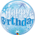 Qualatex Happy Birthday Blue Starburst Sparkle 22″ Bubble Balloon