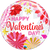 Qualatex Happy Valentine's Day Paper Fans 22″ Bubble Balloon