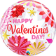 Happy Valentine's Day Paper Fans 22″ Bubble Balloon