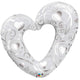 Hearts & Filigree Pearl White 42″ Balloon