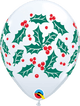 Holly &amp; Berries 11″ Globos de Látex (50)