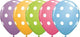 11″ Assorted Polka Dots Latex Balloons